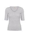 Ludmilla V-Neck - Light Gray Mel.