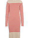 Sailor Stripe Knit Dress - Birch/Cayenne