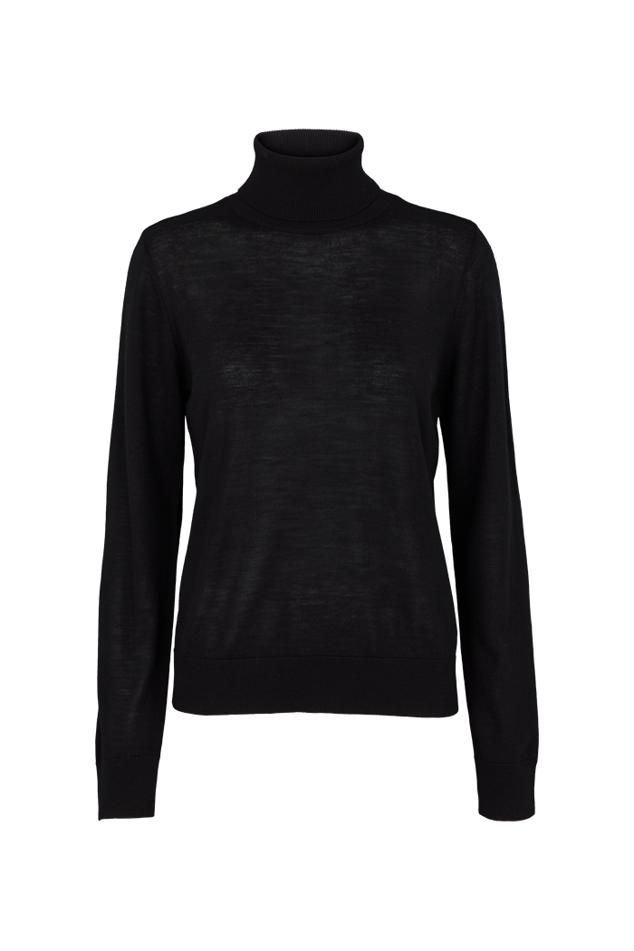 Basic Apparel Vera Roll Neck Sweaters 001 Black