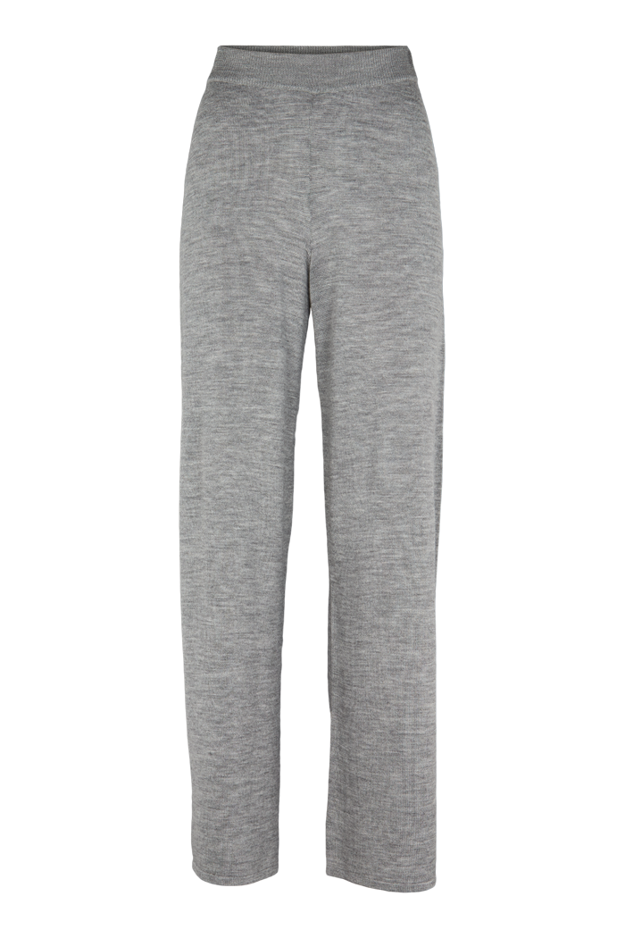 Basic Apparel Vera Wide Pants Pants 094 Light Grey Mel.